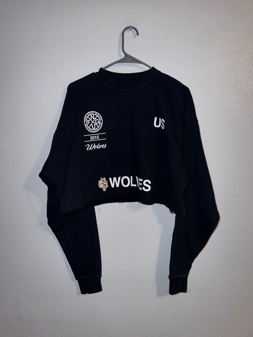 NWT Darc Sport Wolves Club SHE cropped crewneck sweatshirt